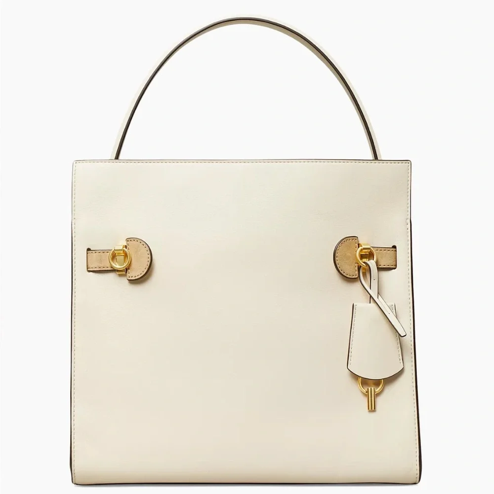 Like new Tory Burch Lee Radziwill Leather & Suede Double Bag $1,198